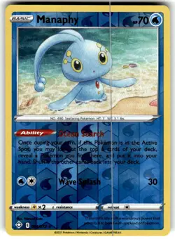 MANAPHY 024/072 SHINING FATES POKEMON (REVERSE HOLO, NM) - Image 1