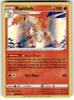 Rapidash - 022/195 - Pokemon TCG Silver Tempest (2022) - NM - Holo Rare - Image 1