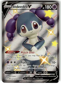 Pokemon Shining Fates - Shiny Indeedee V SV114/SV122 Full Art Rare - NM - Image 1