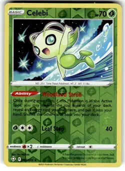 Reverse Holo Celebi 003/072 Rare Shining Fates Pokemon TCG - Image 1