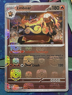 Pokemon TCG Emboar 013/086 Master Ball Holo Scarlet & Violet White Flare NM/M - Image 1