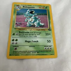 Pokemon Nidoqueen Jungle Holo Rare 7/64 1999 90 MP Unlimited English - Image 2
