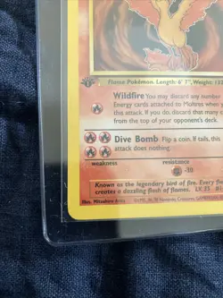 ❤‍🔥 Pokemon TCG Moltres Fossil 27/62 Regular 1999 Wizards 1st Ed RARE Lp/mp - Image 2