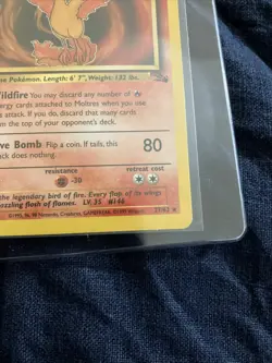 ❤‍🔥 Pokemon TCG Moltres Fossil 27/62 Regular 1999 Wizards 1st Ed RARE Lp/mp - Image 3