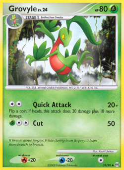 Grovyle 39/99 Arceus Uncommon LP 2009 Reverse Holo - Image 2