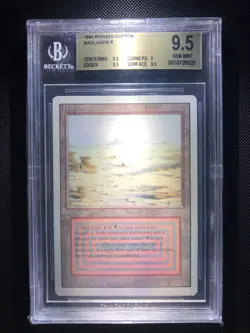 MTG Revised BADLANDS Dual Land BGS 9.5 GEM MINT - Image 1
