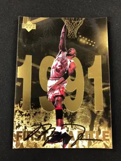 UPPER DECK MICHAEL JORDAN GOLD SERIES OVERSIZED CARD! 1991 - Image 1