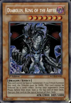 Diabolos, King Of The Abyss - Secret Rare 1st Edition FOTB-EN061 - HP - YuGiOh - Image 1