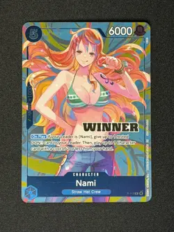 One Piece Card Game Nami Winner P-112 Heroines Battle Promo ENGLISH - Image 1