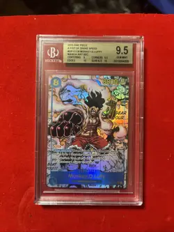 Monkey.D.Luffy Manga OP11-118 a Fist of Divine Speed Alt Art BGS 9.5 (English) - Image 1