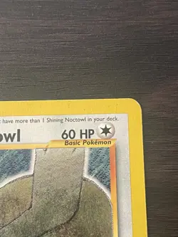Pokemon TCG Neo Destiny Shining Noctowl Holo Rare Card 110/105 - Image 3
