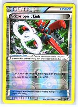 Scizor Spirit Link [Reverse Holo] 111/122 Breakpoint LP Pokemon Card - Image 1