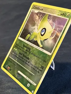 Celebi LV.39 7/123 Mysterious Treasures Reverse Holo Card HP condition - Image 3