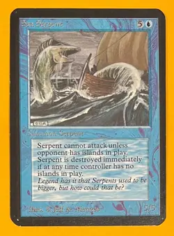 MTG SEA SERPENT Alpha (OldManMTG 013-031) - Image 1