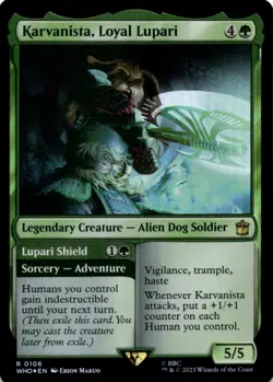 MTG Karvanista, Loyal Lupari Foil NM Doctor Who Magic 106 - Image 1