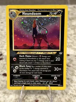 Pokemon TCG Houndoom Neo Revelation Holo 8/64- Partial Double HoloU- MP - Image 1