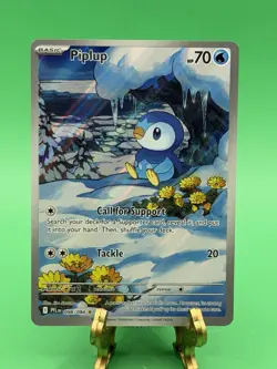 Pokemon Piplup 098/094 Me02 Phantasmal Flames Illustration Rare Holo English - Image 3