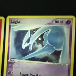 BLEED ERROR SWIRL Lugia 2/17 Ho-Oh 1/17 EX Pop Series Cosmos Holo Pokemon Card - Image 5