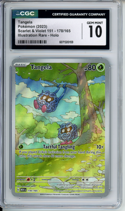 Pokemon CGC 10 Scarlet & Violet 151 Illustration Rare 178/165 - Tangela - Image 1