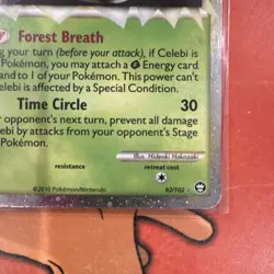 The Pokemon Company Celebi Prime Triumphant 92/102 Ultra Rare Holo 60 HP 2010 - Image 3