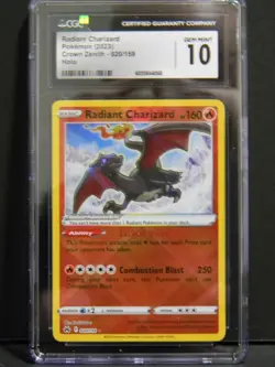 CGC 10 Radiant Charizard 020/159 Crown Zenith Shiny Holo Graded Pokemon TCG - Image 1
