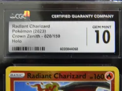 CGC 10 Radiant Charizard 020/159 Crown Zenith Shiny Holo Graded Pokemon TCG - Image 2