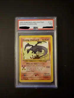 2002 Pokemon Neo Destiny Shining Charizard Holo #107 PSA 7 Near Mint Secret Rare - Image 1