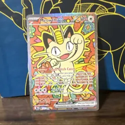 Meowth EX Pokemon TCG Rare Full Art Holo 272/SM-P POK 170 HP 60 Attack Card - Image 1