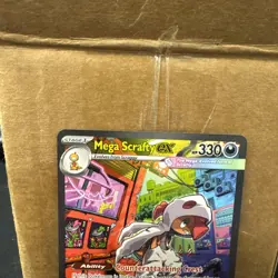 Pokemon Mega Scrafty ex 285/217 Ascended Heroes SIR Mint Ships fast Gradeable - Image 2