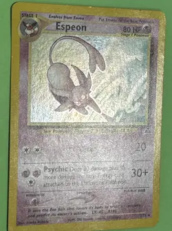 POKEMON Espeon Neo Discovery Unlimited Holo 1/75 LP Condition SEE PHOTOS - Image 2