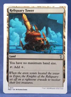 Reliquary Tower (White Border) - MTG - Mystery Booster 2 MB2 - NM Excellent - Image 1
