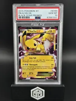2015 Pokemon XY Pikachu EX Black Star Promo Holo #XY84 PSA 10 - Image 1