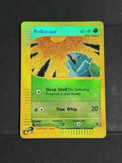 VTG Pokemon TCG Expedition Bulbasaur 95/165 Reverse Holo Foil LP/MP CLEAN COPY! - Image 1