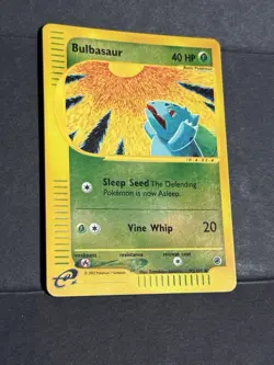 VTG Pokemon TCG Expedition Bulbasaur 95/165 Reverse Holo Foil LP/MP CLEAN COPY! - Image 4
