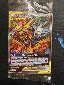 Pokemon TCG - Moltres & Zapdos & Articuno GX SM210 - Hidden Fates Promo - SEALED - Image 1