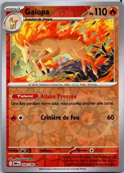 Carte Pokemon Galopa 030/182 Reverse 2025 - Image 1