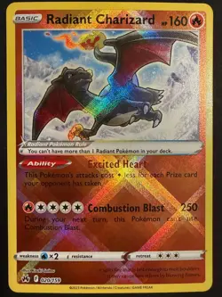 Radiant Charizard Radiant Rare Crown Zenith 020/159 NM Pokemon TCG - Image 1