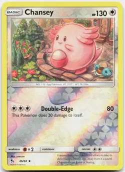Chansey 46/68 Uncommon Hidden Fates Pokemon Reverse Holo Near Mint - Image 1