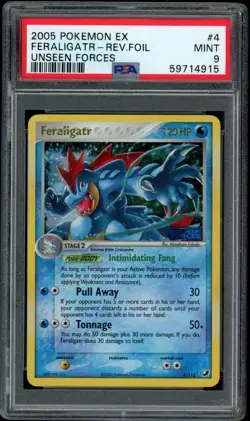 Feraligatr 4/115 Unseen Forces Stamped Reverse Holo Pokemon TCG PSA 9 MINT - Image 1