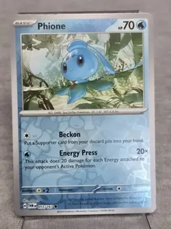 Pokemon TCG * SV Twilight Masquerade * 55/167 Phione REVERSE HOLO Common * NM - Image 1