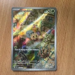 Pokemon TCG Bramblin Full Art Holo Illustration Rare Paldea Evolved 198/193 - Image 1