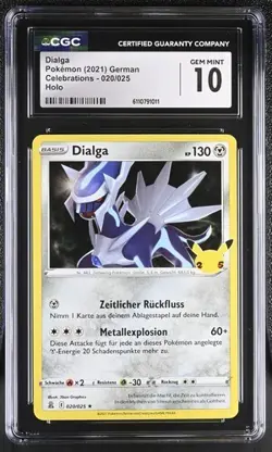 Dialga 020/025 HOLO Pokemon Celebrations Deutsch PSA CGC 10 - Image 1