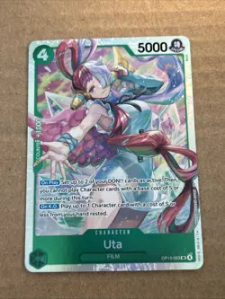 One Piece Card Game🏴‍☠COLOR: GREEN OP13-023 UTA SR FOIL NM ENGLISH - Image 1