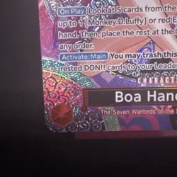 Bandai One Piece Boa Hancock OP12-014 Full Art Holo SP Character Card MINT - Image 4