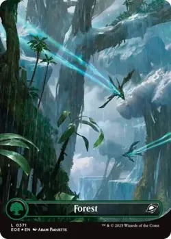 MTG English Forest (0371) (Borderless) (Galaxy Foil) NM Foil Edge of Eternities - Image 1