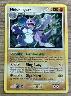 Nidoking 29/111 Rare Regular 2009 Rising Rivals Stage 2 Pokemon TCG Card - Image 1