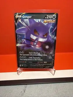 Pokemon TCG Gengar v Fusion Strike Holo Ultra Rare Card 156/264 - Image 1