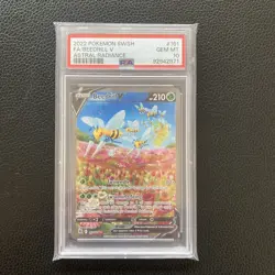 Beedrill v | 161/189 | PSA 10 | Astral Radiance | Pokemon Card Game | English - Image 1