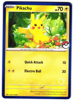 PIKACHU - NM - MY FIRST BATTLE DECK STAMP PIKACHU ENGLISH POKEMON CARD - Image 1