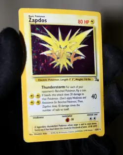 Zapdos 15/62 Holo Rare - Vintage 1999 Fossil Set Pokemon Card - Heavily Played - Image 1